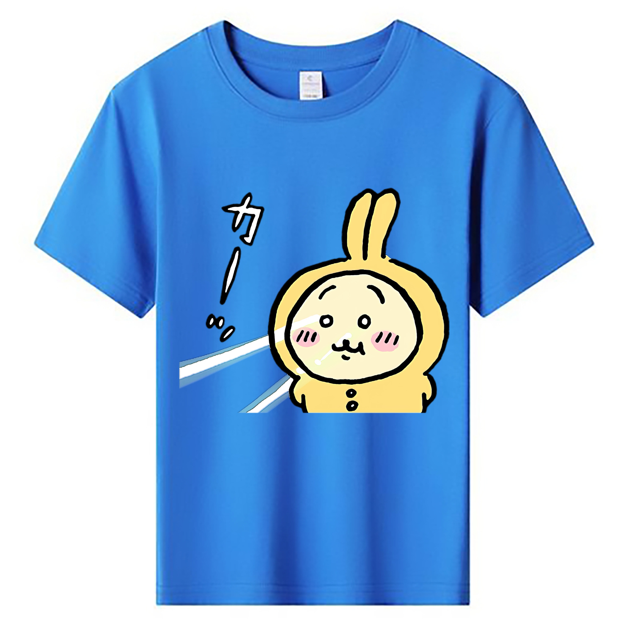 （画像用） ちいかわ うさぎ Chii-kawa usagi 綿100％キッズTシャツ（フロントプリント）